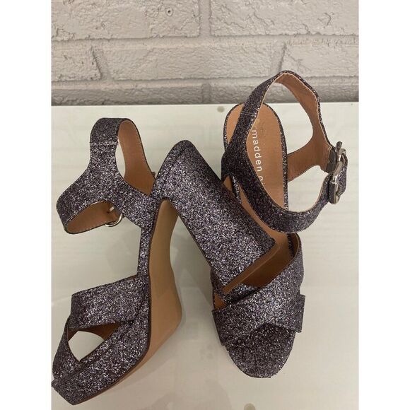 Madden Girl Cherre Shimming Women Pump Chunky Heels Size 9 - Picture 7 of 11